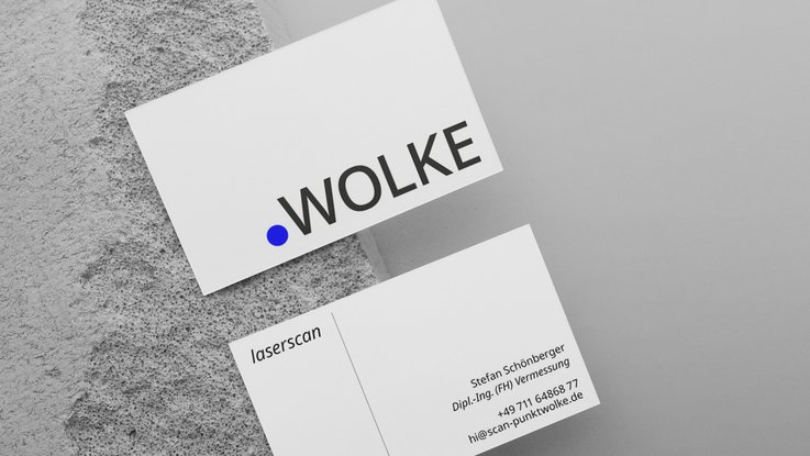 VISUELL Kommunikationsdesign: Corporate Design für punktWOLKE VISUELL Kommunikationsdesign: Corporate Design punktWOLKE: Visitenkarte mit Vorder- und Rückseite