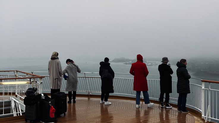 VISUELL Blogbeitrag: Weiterbildung in Oslo: Das VISUELL-Team steht auf dem Deck