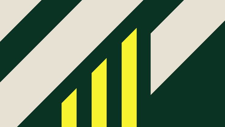 VISUELL Kommunikationsdesign: Corporate Design für STRIPEMIND VISUELL Kommunikationsdesign: Corporate Design STRIPEMIND: Grafisches Muster aus diagonalen Streifen in Dunkelgrün, Neongelb und Beige; typisches Gestaltungselement des STRIPEMIND-Brandings.