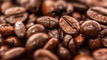 VISUELL Blogbeitrag: Kaffeegenuss: Detailaufnahme von Kaffeebohnen