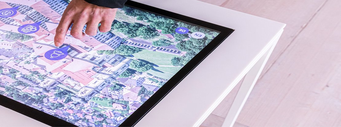 VISUELL Szenografie: Medienstation – Abbildung des Benediktinerabtei Ottobeuren