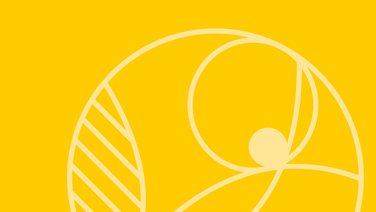 VISUELL Kommunikationsdesign: Corporate Design: Gelbes Gestaltungselement aus dem Logo